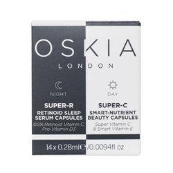 OSKIA  Super R Retinoid Sleep Serum + Super C Capsules 2 x 7szt.- nocne serum z retinolem 0,5% + wit. C w formie kapsułek